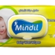 Paquet de lingettes bébé Mindil parfum camomille, format 60 lingettes, vue de trois quarts